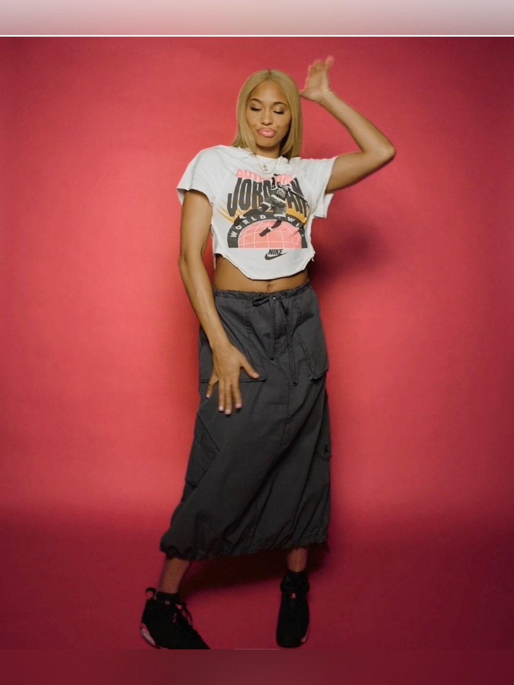 Nike Jordan Chicago Parachute Skirt - Picture 9 of 14